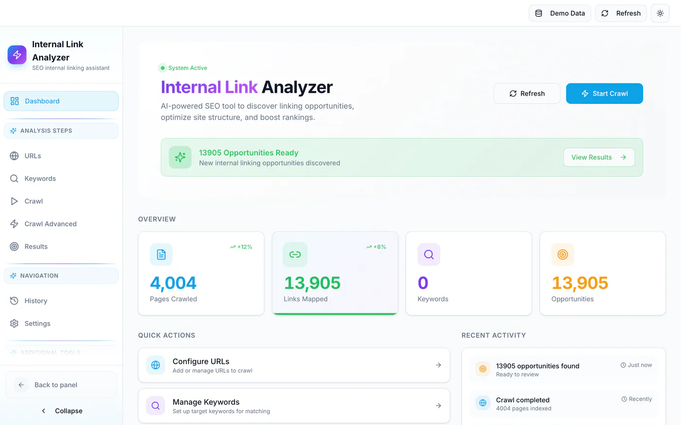 Internal Link Analyzer