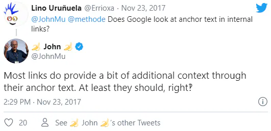 John Muller on anchor texts and the context they provide