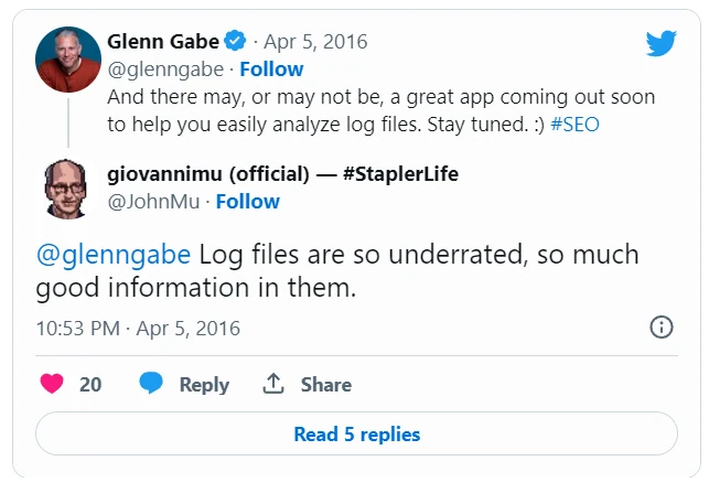 John Mueller's opinion on server logs