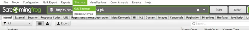 Preparing a sitemap using Screaming Frog as an example