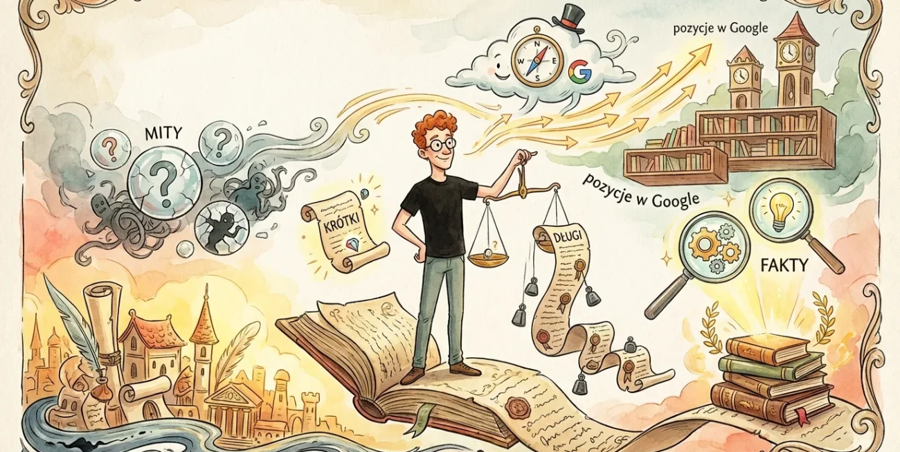 Długość tekstu a pozycje w Google – mity i fakty