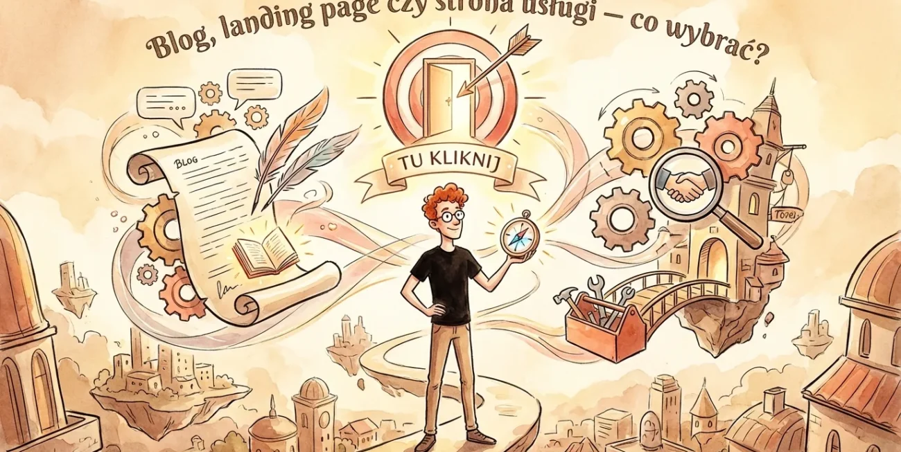Blog, landing page czy strona usługi — co wybrać?