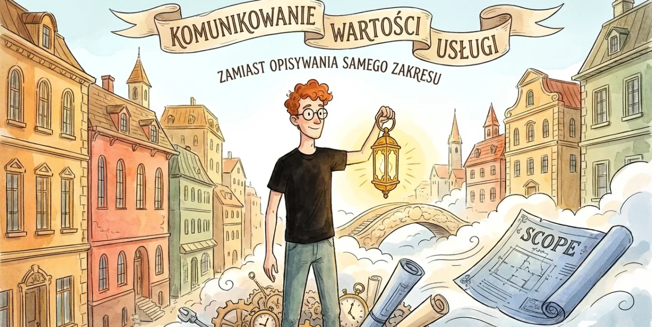 Komunikowanie wartości usługi zamiast opisywania samego zakresu