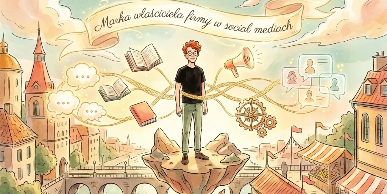 Marka właściciela firmy w social mediach