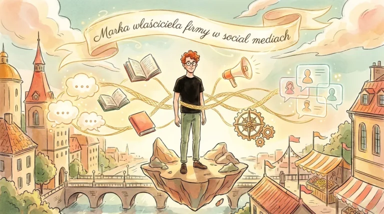 Marka właściciela firmy w social mediach