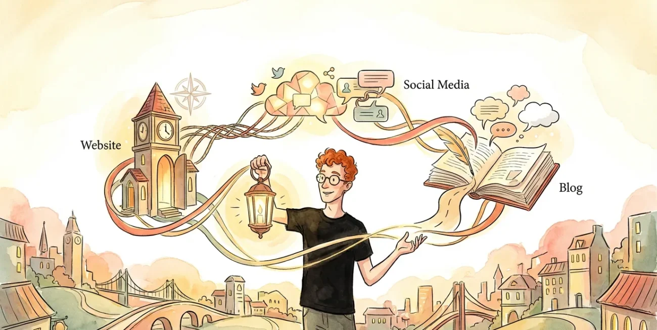 Spójna komunikacja między stroną, blogiem i social mediami