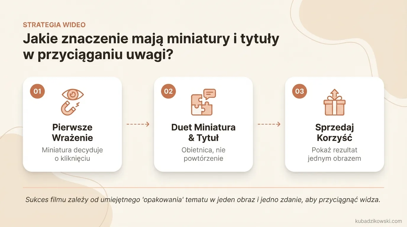 Infografika: Miniatury i tytuły przesądzają o tym, czy film przyciągnie uwagę widza online.