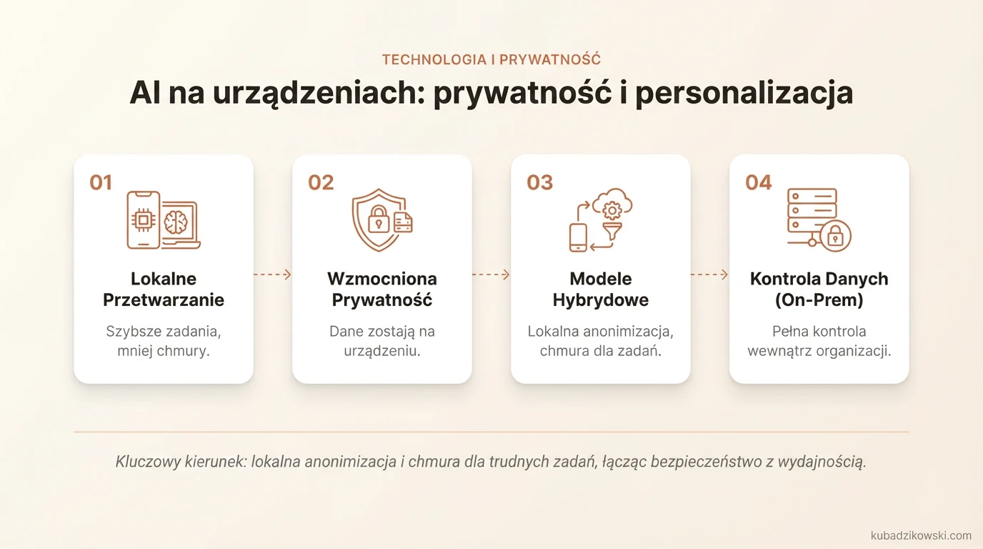 Infografika: AI na urządzeniach: prywatność i personalizacja