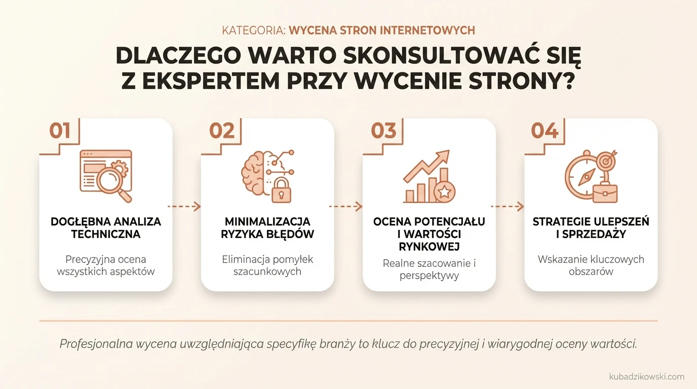 Wskazówki dot. cen domen. Ekspert wyjaśnia zalety profesjonalnej wyceny strony internetowej.
