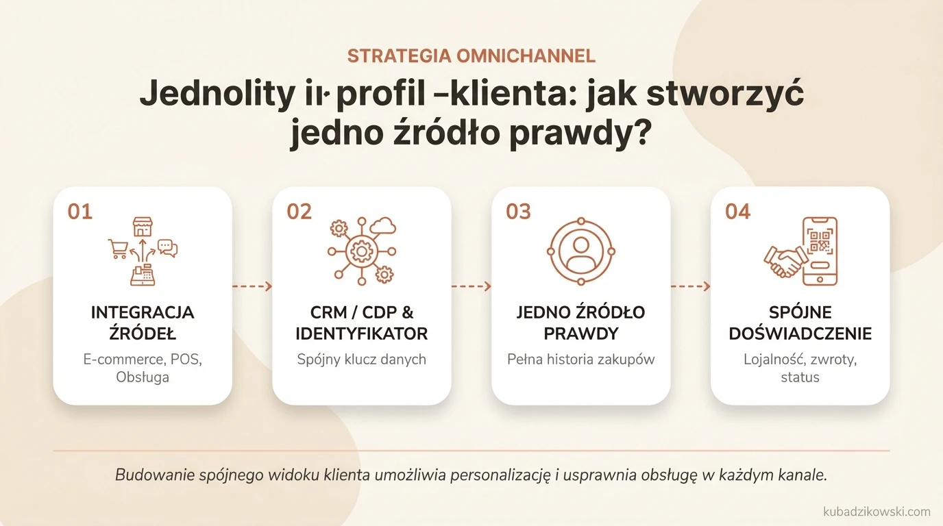 Infografika: Jednolity profil klienta: jak stworzyć jedno źródło prawdy?