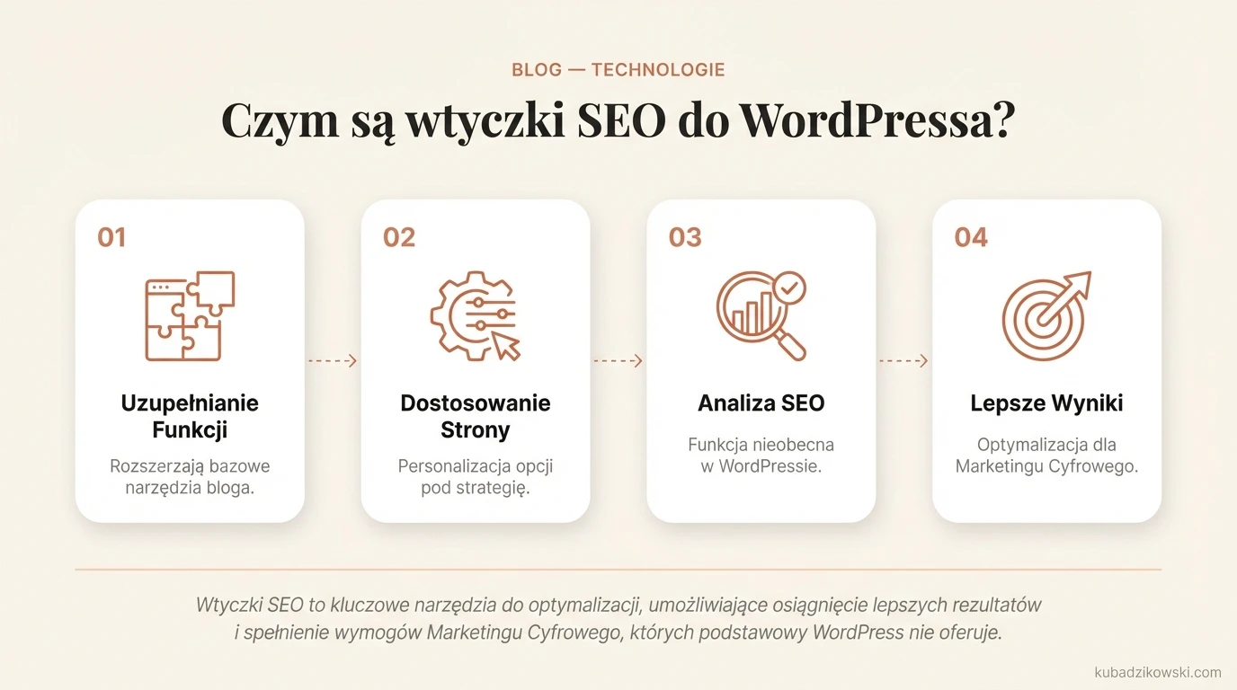 Definicja wtyczek SEO do WordPressa: narzędzia wzbogacające funkcje i kompletność stron internetowych.